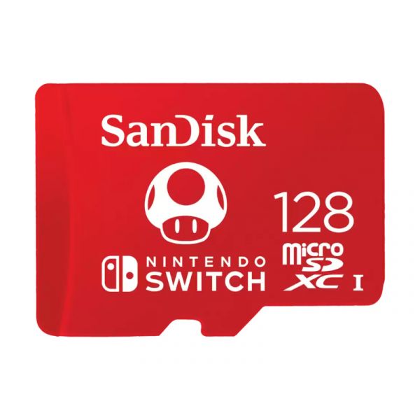 Sandisk MicroSDXC Nintendo Switch 128GB, 100MB/s, U3, C10, A1, UHS-1 memóriakártya (183552)